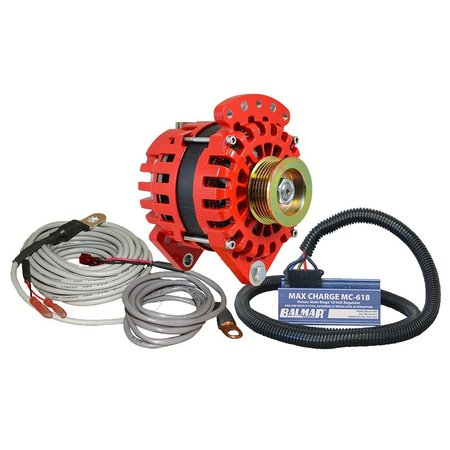 BALMAR Alternator 170 AMP Kit 12V 3.15in Dual Foot Saddle K6 Pulley Regulator &amp; Temp Sensor XT-CR-170-K6-KIT